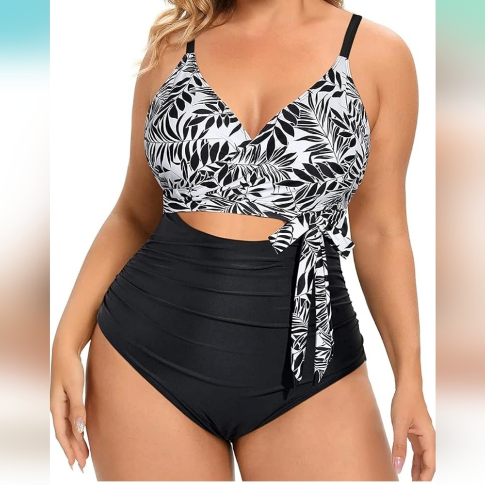 DACI Wrap Tie-up Tummy Control Swimsuit